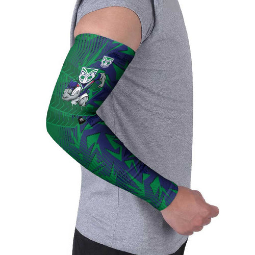New Zealand Warriors Rugby Arm Sleeves Fierce Mascot Geometric Tribal Art