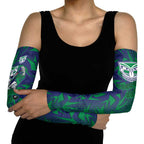 New Zealand Warriors Rugby Arm Sleeves Fierce Mascot Geometric Tribal Art