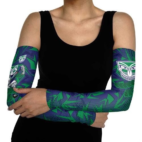 New Zealand Warriors Rugby Arm Sleeves Fierce Mascot Geometric Tribal Art