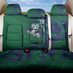 New Zealand Warriors Rugby Back Car Seat Cover Fierce Mascot Geometric Tribal Art