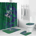 New Zealand Warriors Rugby Bathroom Set Fierce Mascot Geometric Tribal Art