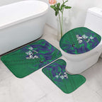 New Zealand Warriors Rugby Bathroom Set Fierce Mascot Geometric Tribal Art