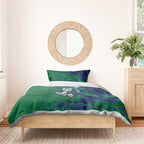 New Zealand Warriors Rugby Bedding Set Fierce Mascot Geometric Tribal Art