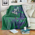 New Zealand Warriors Rugby Blanket Fierce Mascot Geometric Tribal Art
