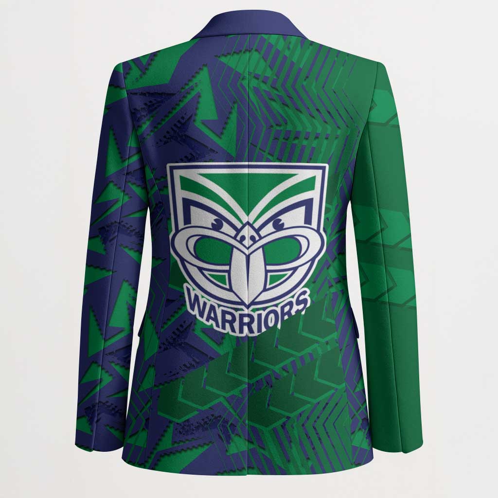 New Zealand Warriors Rugby Blazer Fierce Mascot Geometric Tribal Art