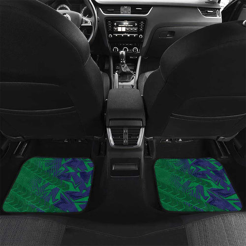 New Zealand Warriors Rugby Car Mats Fierce Mascot Geometric Tribal Art