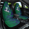 New Zealand Warriors Rugby Car Seat Cover Fierce Mascot Geometric Tribal Art