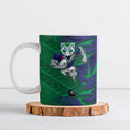 New Zealand Warriors Rugby Ceramic Mug Fierce Mascot Geometric Tribal Art