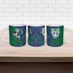 New Zealand Warriors Rugby Ceramic Mug Fierce Mascot Geometric Tribal Art