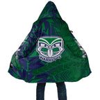 New Zealand Warriors Rugby Cloak Fierce Mascot Geometric Tribal Art
