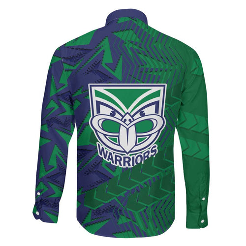 New Zealand Warriors Rugby Family Matching Off Shoulder Short Dress and Hawaiian Shirt Fierce Mascot Geometric Tribal Art