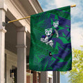 New Zealand Warriors Rugby Garden Flag Fierce Mascot Geometric Tribal Art