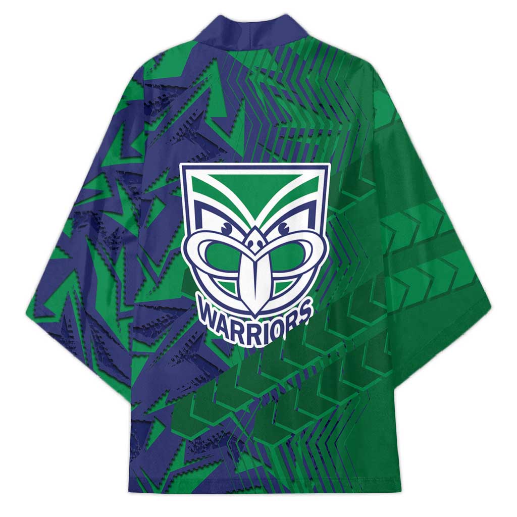 New Zealand Warriors Rugby Kimono Fierce Mascot Geometric Tribal Art