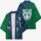 New Zealand Warriors Rugby Kimono Fierce Mascot Geometric Tribal Art