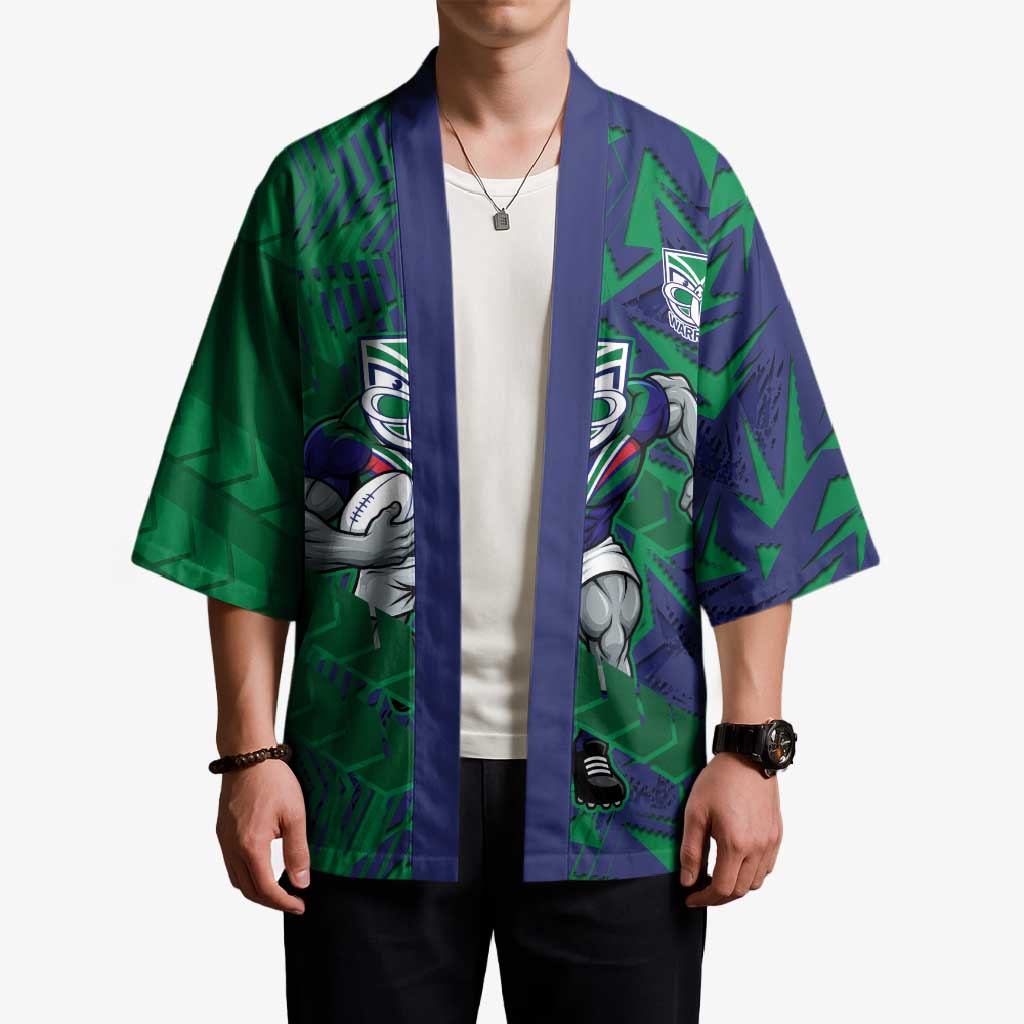 New Zealand Warriors Rugby Kimono Fierce Mascot Geometric Tribal Art