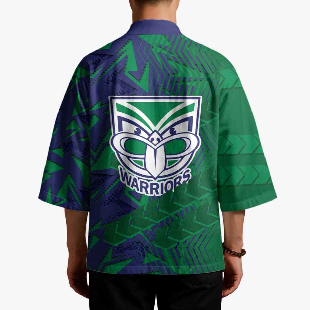 New Zealand Warriors Rugby Kimono Fierce Mascot Geometric Tribal Art