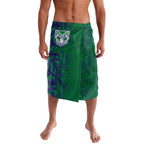 New Zealand Warriors Rugby Lavalava Fierce Mascot Geometric Tribal Art