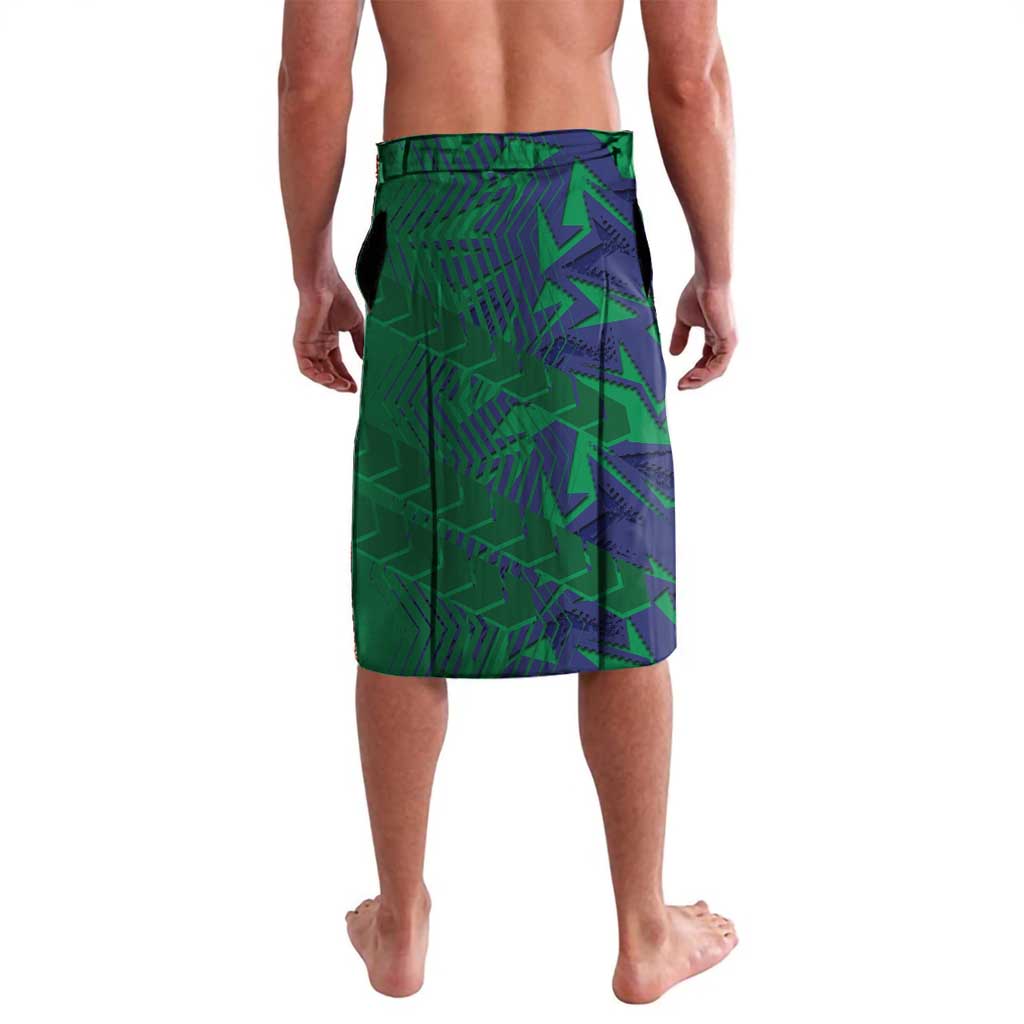 New Zealand Warriors Rugby Lavalava Fierce Mascot Geometric Tribal Art