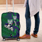 New Zealand Warriors Rugby Luggage Cover Fierce Mascot Geometric Tribal Art