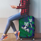 New Zealand Warriors Rugby Luggage Cover Fierce Mascot Geometric Tribal Art