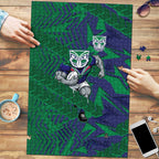 New Zealand Warriors Rugby Puzzle Fierce Mascot Geometric Tribal Art
