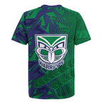 New Zealand Warriors Rugby Rugby Jersey Fierce Mascot Geometric Tribal Art