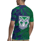New Zealand Warriors Rugby Rugby Jersey Fierce Mascot Geometric Tribal Art