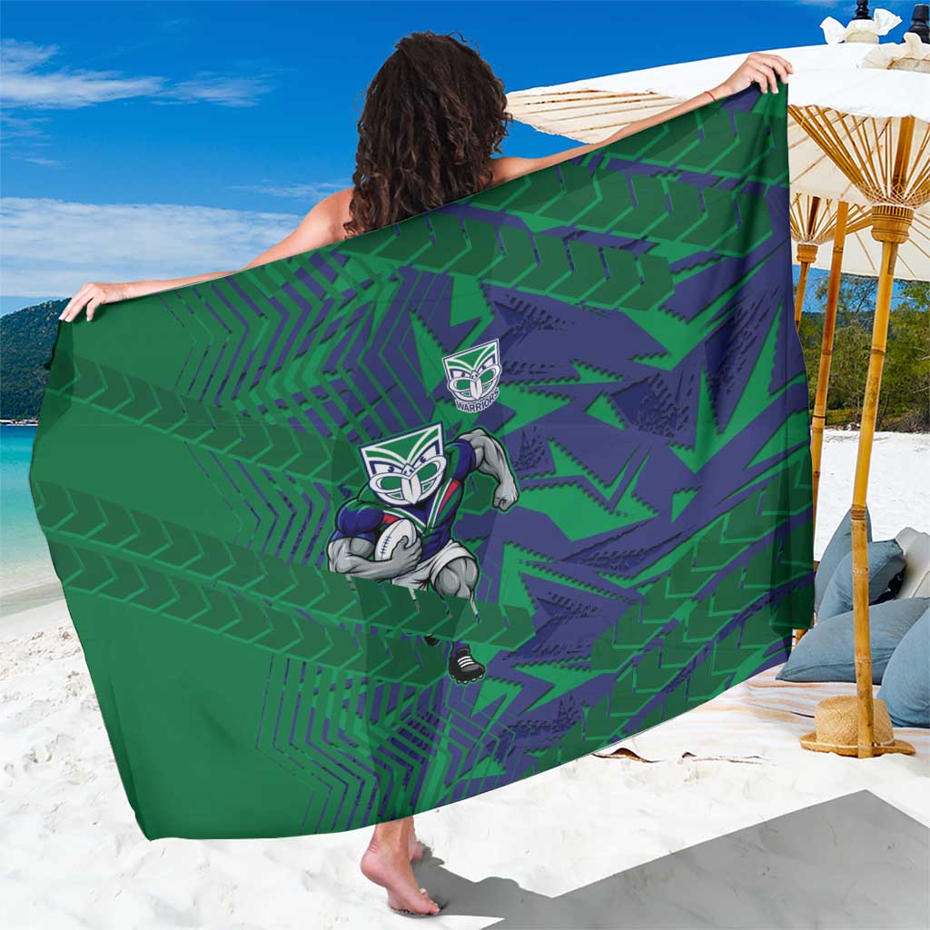 New Zealand Warriors Rugby Sarong Fierce Mascot Geometric Tribal Art
