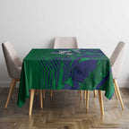 New Zealand Warriors Rugby Tablecloth Fierce Mascot Geometric Tribal Art
