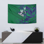 New Zealand Warriors Rugby Tapestry Fierce Mascot Geometric Tribal Art