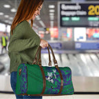 New Zealand Warriors Rugby Travel Bag Fierce Mascot Geometric Tribal Art