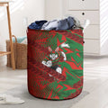 South Sydney Rabbitohs Rugby Laundry Basket Fierce Mascot Geometric Tribal Art
