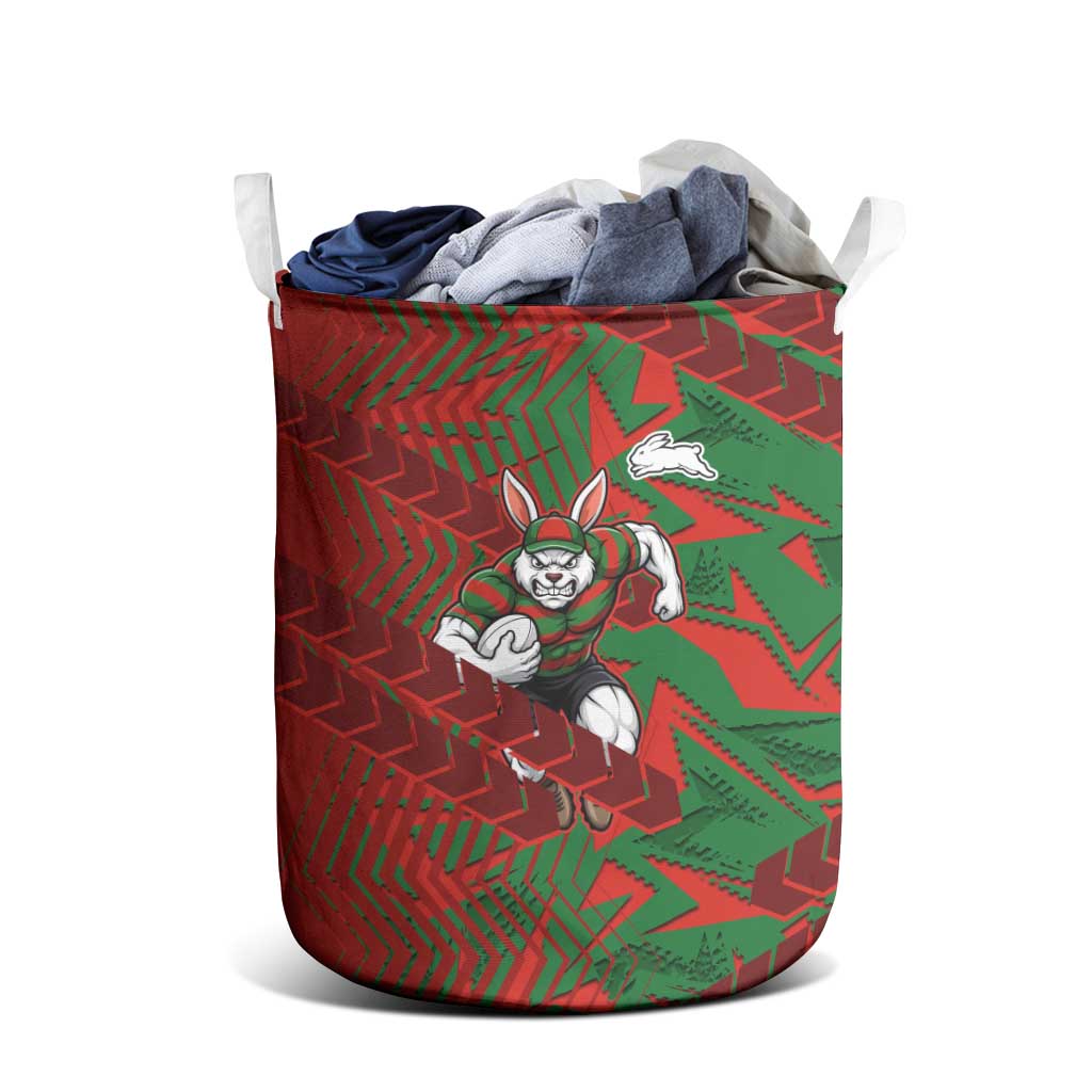 South Sydney Rabbitohs Rugby Laundry Basket Fierce Mascot Geometric Tribal Art