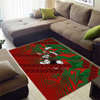 South Sydney Rabbitohs Rugby Area Rug Fierce Mascot Geometric Tribal Art