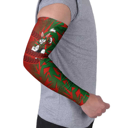 South Sydney Rabbitohs Rugby Arm Sleeves Fierce Mascot Geometric Tribal Art