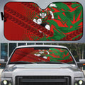 South Sydney Rabbitohs Rugby Auto Sun Shade Fierce Mascot Geometric Tribal Art