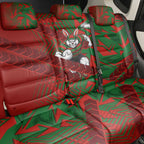 South Sydney Rabbitohs Rugby Back Car Seat Cover Fierce Mascot Geometric Tribal Art