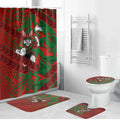 South Sydney Rabbitohs Rugby Bathroom Set Fierce Mascot Geometric Tribal Art