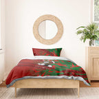 South Sydney Rabbitohs Rugby Bedding Set Fierce Mascot Geometric Tribal Art