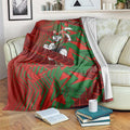 South Sydney Rabbitohs Rugby Blanket Fierce Mascot Geometric Tribal Art