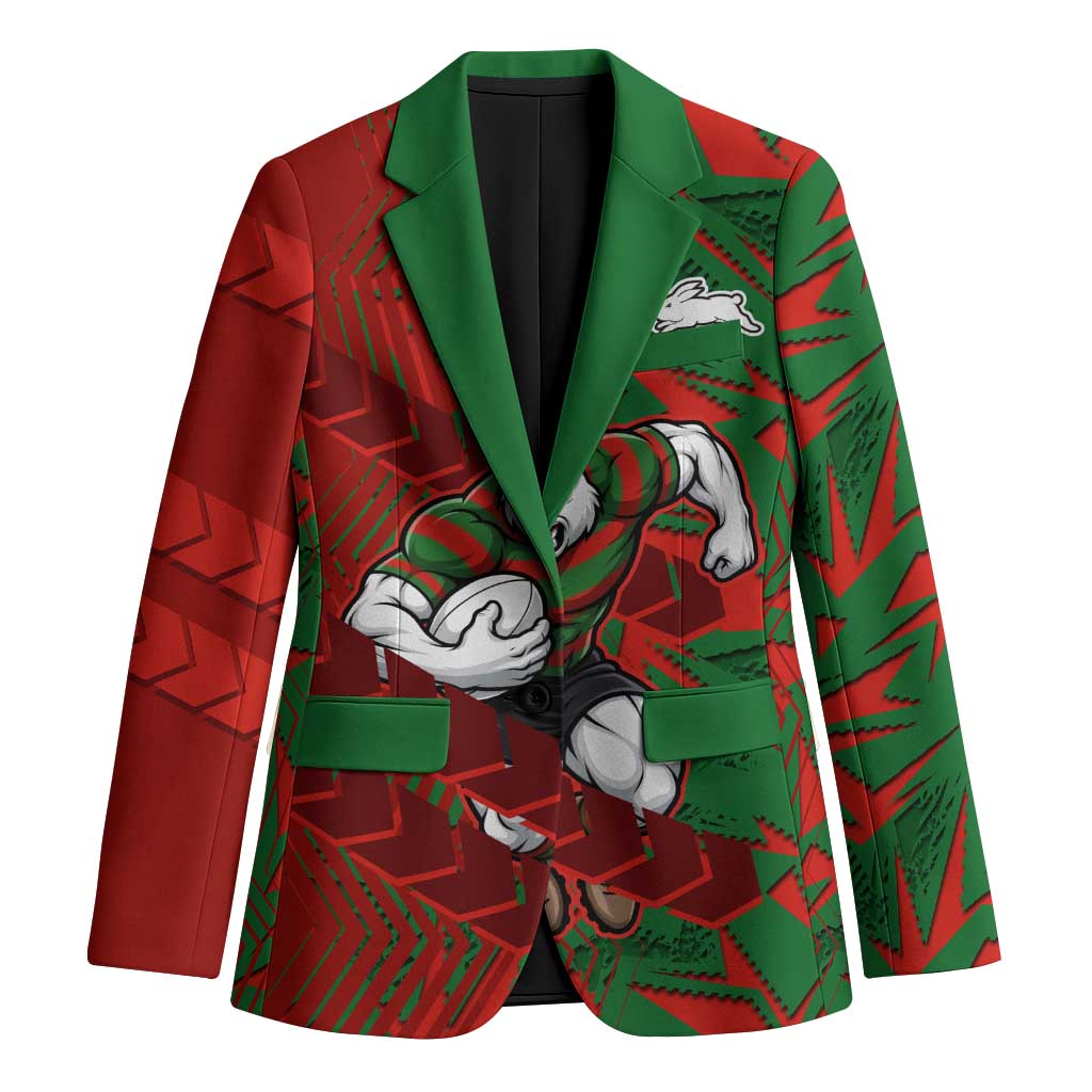 South Sydney Rabbitohs Rugby Blazer Fierce Mascot Geometric Tribal Art