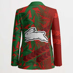 South Sydney Rabbitohs Rugby Blazer Fierce Mascot Geometric Tribal Art