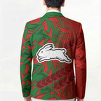 South Sydney Rabbitohs Rugby Blazer Fierce Mascot Geometric Tribal Art