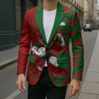 South Sydney Rabbitohs Rugby Blazer Fierce Mascot Geometric Tribal Art