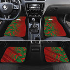 South Sydney Rabbitohs Rugby Car Mats Fierce Mascot Geometric Tribal Art