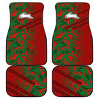 South Sydney Rabbitohs Rugby Car Mats Fierce Mascot Geometric Tribal Art