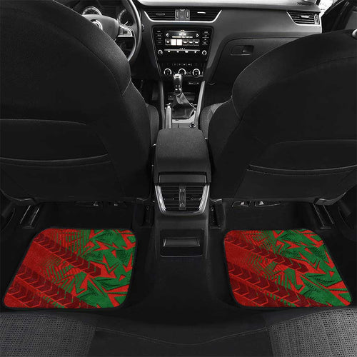 South Sydney Rabbitohs Rugby Car Mats Fierce Mascot Geometric Tribal Art