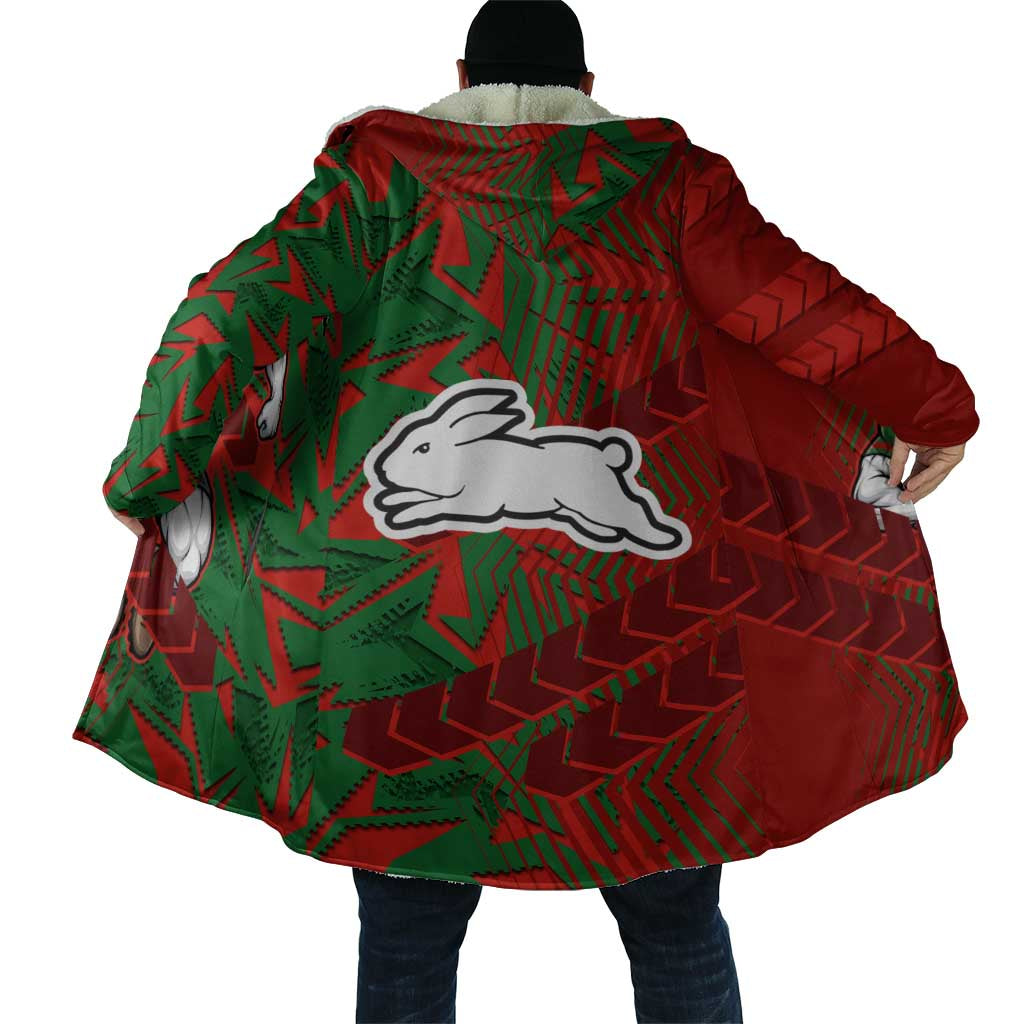 South Sydney Rabbitohs Rugby Cloak Fierce Mascot Geometric Tribal Art