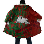 South Sydney Rabbitohs Rugby Cloak Fierce Mascot Geometric Tribal Art