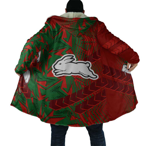 South Sydney Rabbitohs Rugby Cloak Fierce Mascot Geometric Tribal Art